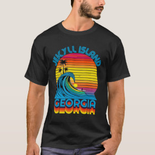 Camiseta Ilha de Jekyll Georgia Retro Throwback Surf & Beac