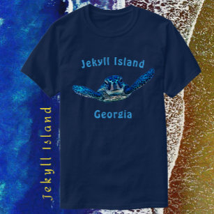 Camiseta Ilha de Jekyll Georgia, Tartaruga do Mar Atormenta