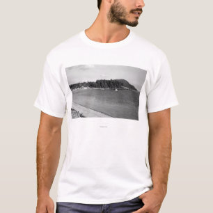 Camiseta Ilha de Lummi, WA - vista da fotografia da baía d
