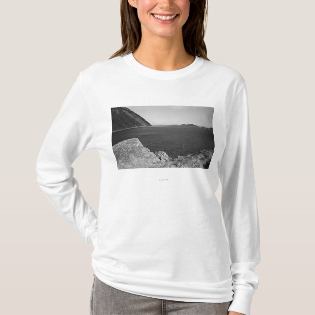 Camiseta Ilha de Lummi, WA - vista das rochas de Lummi (Frente)