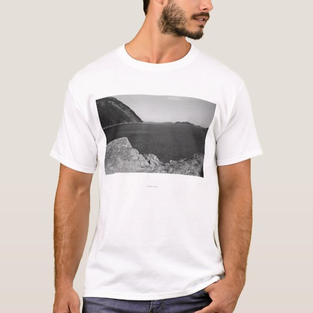 Camiseta Ilha de Lummi, WA - vista das rochas de Lummi (Frente)