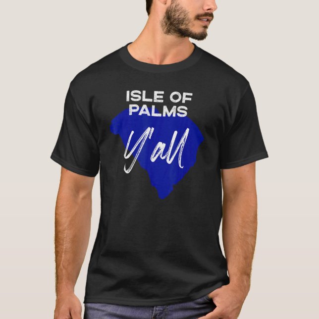Camiseta Ilha De Palms South Carolina Yall Sc Palmetto Stat (Frente)