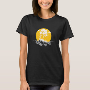 Camiseta Ilha de Peixes de Pesca Design para Homens Pai