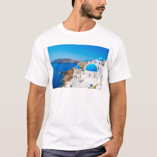 Camiseta Ilha de Santorini - Caldera, piscina