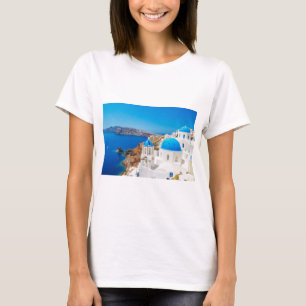Camiseta Ilha de Santorini - Caldera, piscina
