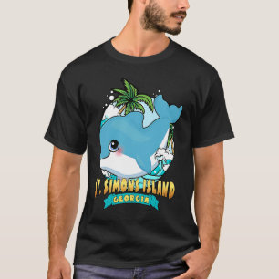 Camiseta ILHA DE ST SIMONS GEÓRGIA Boto Bebê Fofo Praia S
