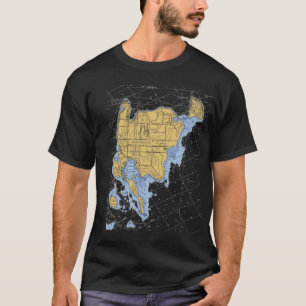 Camiseta Ilha de Washington, t-shirt náutico da carta dos