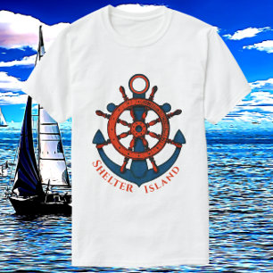 Camiseta Ilha do Abrigo, Roda e Âncora do NY Ship