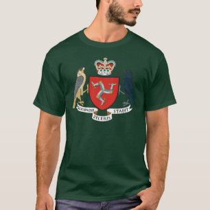 Camiseta ilha do emblema do homem