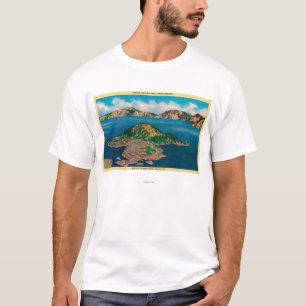 Camiseta Ilha do feiticeiro do lago Llao CliffCrater, OU