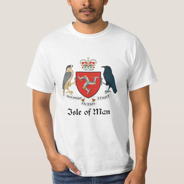 Camiseta ILHA DO HOMEM - emblema/bandeira/símbolo/brasão (Frente)