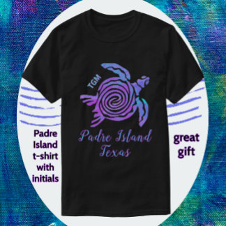Camiseta Ilha do Padre Texas Tartaruga Marinha Colorida e V