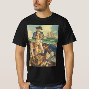 Camiseta Ilha do Tesouro, Contos de Fadas Piratas Vintage