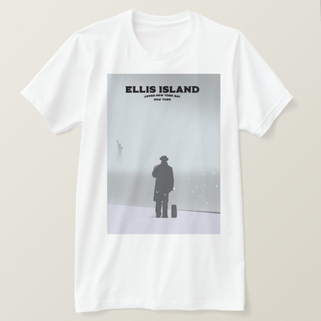 Camiseta Ilha Ellis Nova York NYC (Frente do Design)