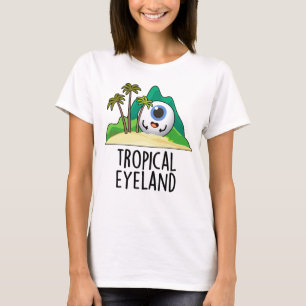 Camiseta Ilha Engraçada Tropical Eye-land Trocadilho