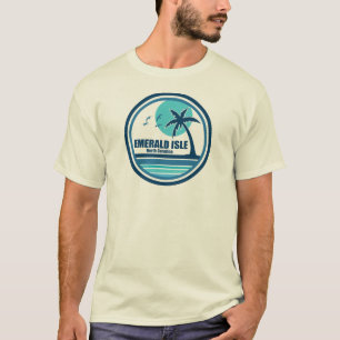 Camiseta Ilha Esmeralda Carolina do Norte Palmeiras Pássaro