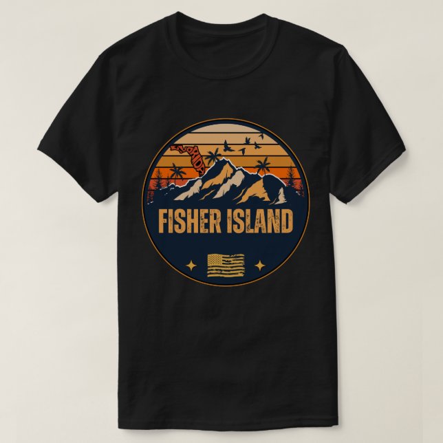 Camiseta Ilha Fisher, Flórida  (Frente do Design)