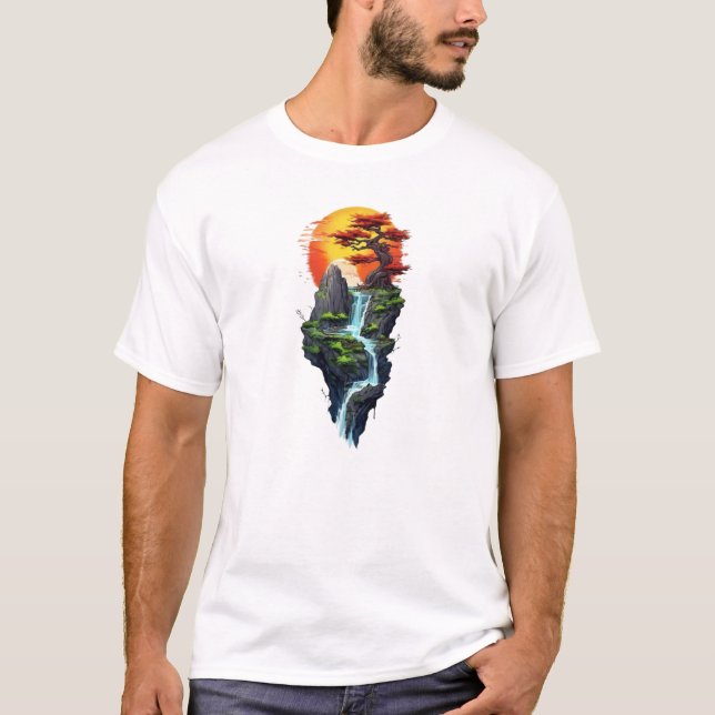 camiseta ilha flutuante (Frente)