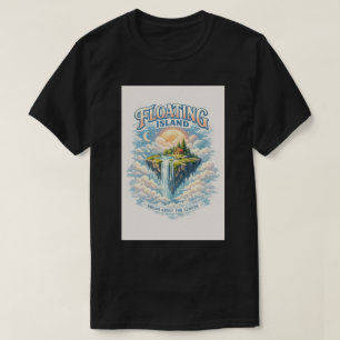 Camiseta Ilha Flutuante Sonhadora Gráfica
