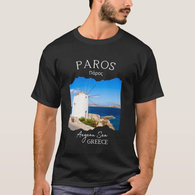 Camiseta Ilha Grega Paros Grécia Presente de Férias Gregas  (Frente)
