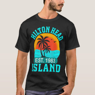 Camiseta Ilha Hilton Head Carolina do Sul Vibração de Praia