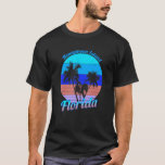 Camiseta Ilha Honeymoon Florida Retro Tropical Palm Trees<br><div class="desc">Flórida Tropical de Palmeiras Tropicais na Ilha de Honeymoon.</div>