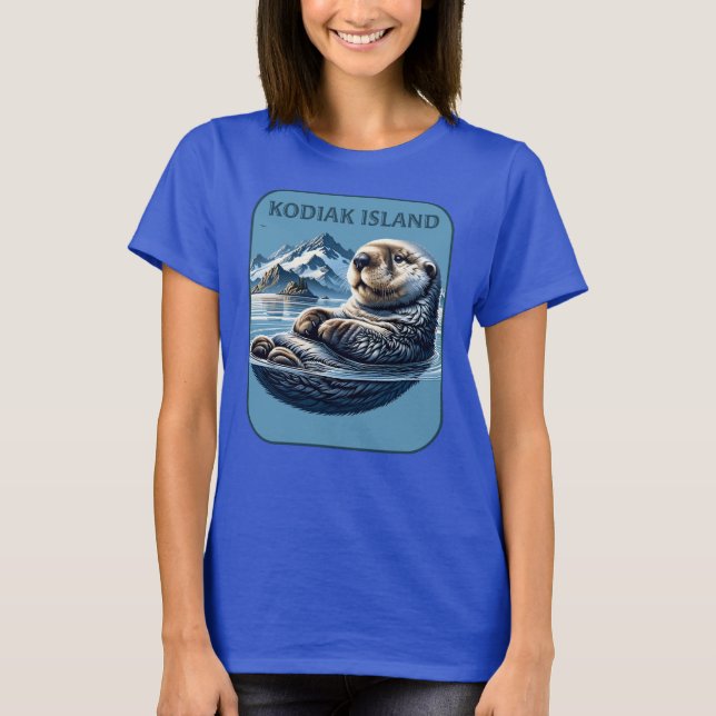Camiseta Ilha Kodiak Sea Otter Alaska (Frente)
