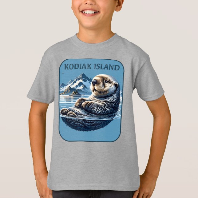 Camiseta Ilha Kodiak Sea Otter Alaska (Frente)