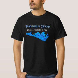 Camiseta Ilha Manitoulin, onde os espíritos vêm jogar