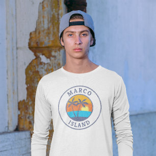 Camiseta Ilha Marco, Estilo Clássico Desbotado da Flórida