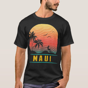 Camiseta Ilha Maui Beach Retro Vintage Gift 70s Surf Sur