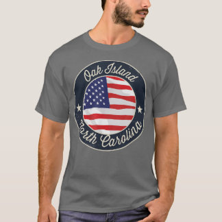 Camiseta Ilha Oak - Patriótica Carolina do Norte Souvenir T