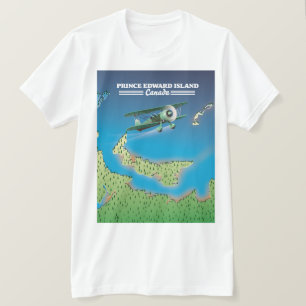 Camiseta Ilha Príncipe Edward, mapa do Canadá.