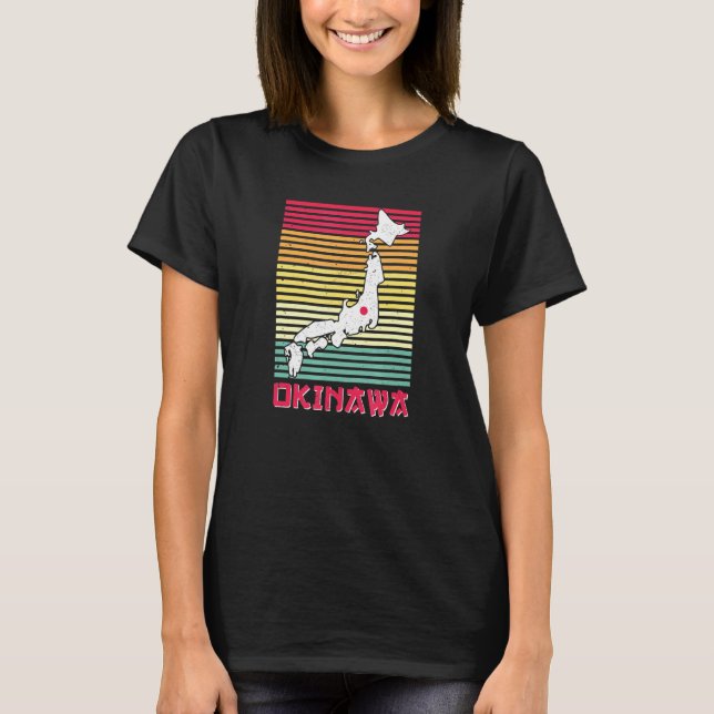 Camiseta Ilha Retro Japonesa e Okinawa (Frente)