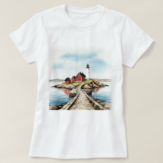 Camiseta Ilha rochosa (Frente do Design)