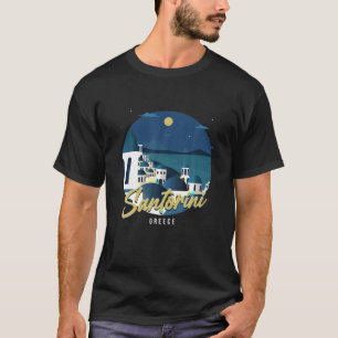 Camiseta Ilha Santorini - Grécia Retro Vintage - Ilha Grega