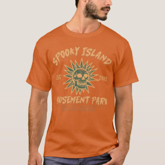 Camiseta Ilha Spooky Engraçada no Parque de Amusement no Es