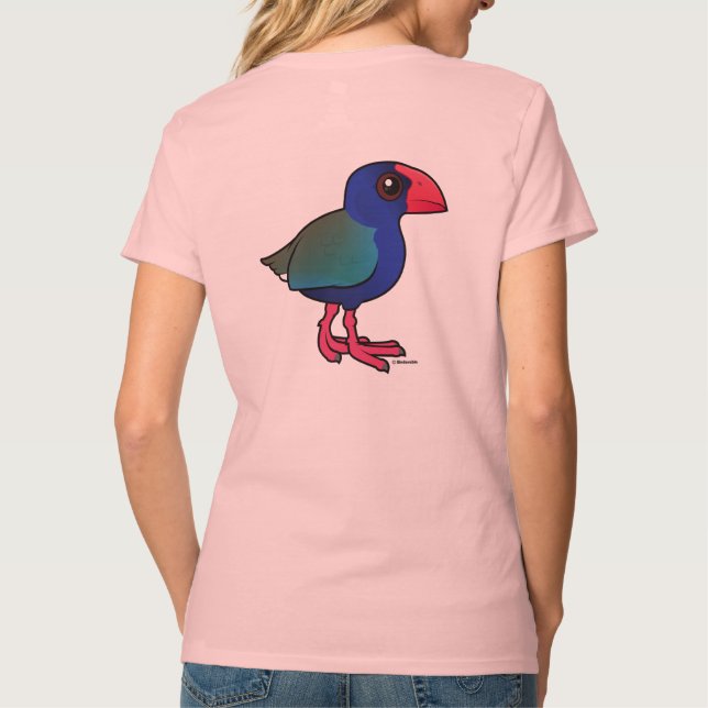 Camiseta Ilha sul Takahe de Birdorable (Verso)