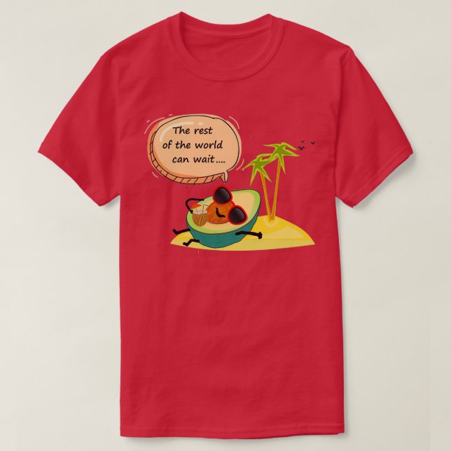 Camiseta ilha tropical abacate (Frente do Design)