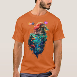 Camiseta Ilha Tropical de Peixes