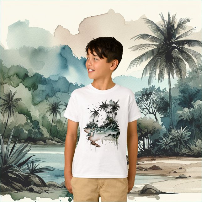 Camiseta Ilha Tropical Palm do Havaí (Criador carregado)