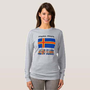 Camiseta Ilhas Ashland Ålander Bandeira Personalizada