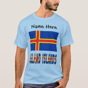 Camiseta Ilhas Ashland Ålander Bandeira Personalizada