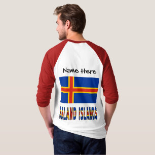 Camiseta Ilhas Ashland Ålander Bandeira Personalizada