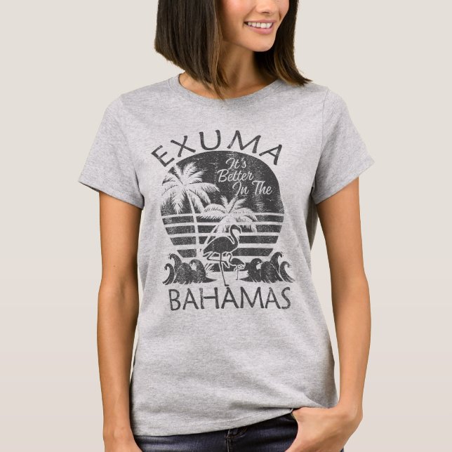 Camiseta Ilhas Bahamas Exuma Vacinação Bahamas Cruise (Frente)