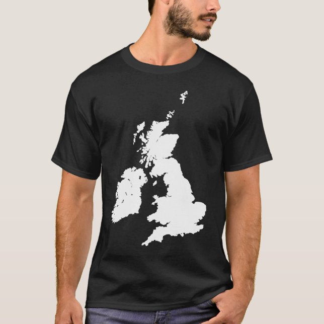 Camiseta Ilhas Britânicas em Branco (Frente)
