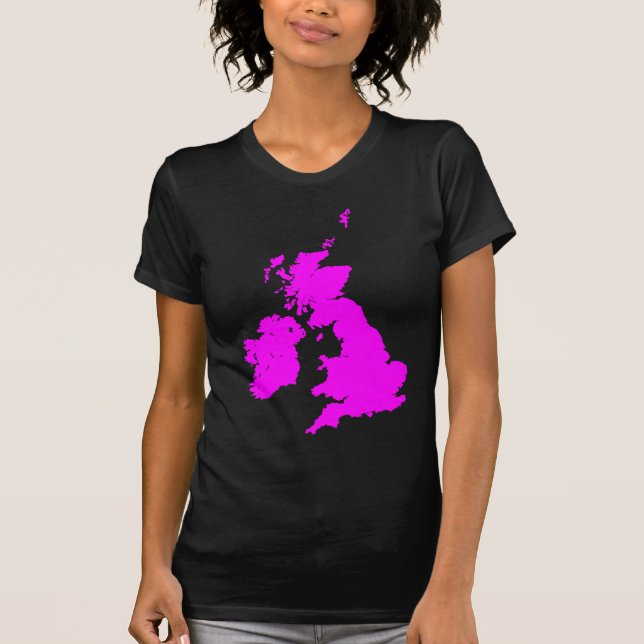 Camiseta Ilhas Britânicas em Magenta (Frente)