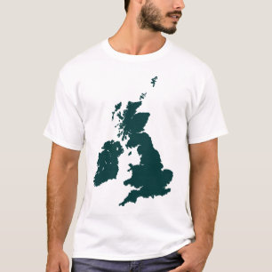 Camiseta Ilhas Britânicas em Verde Escuro