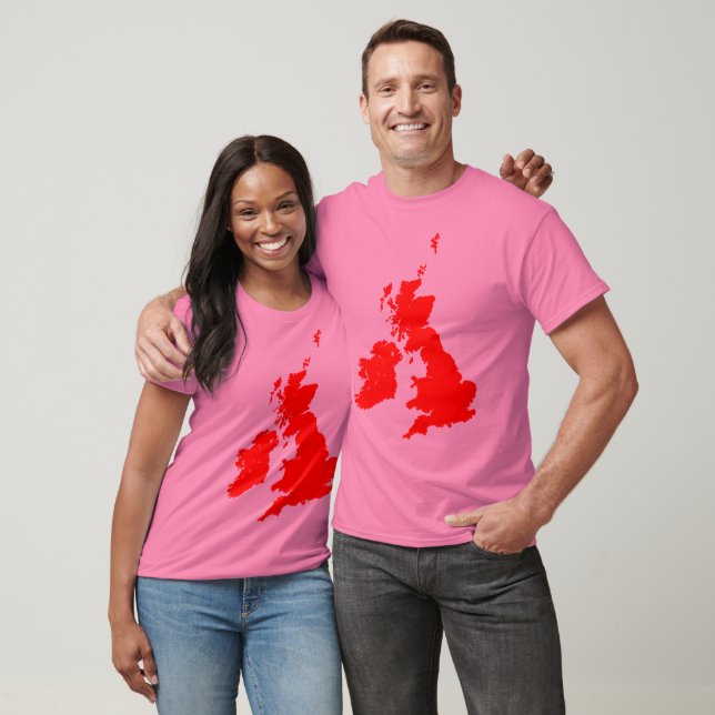 Camiseta Ilhas Britânicas em Vermelho (Unissex)