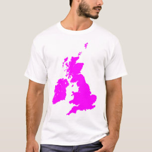 Camiseta Ilhas britânicas na magenta